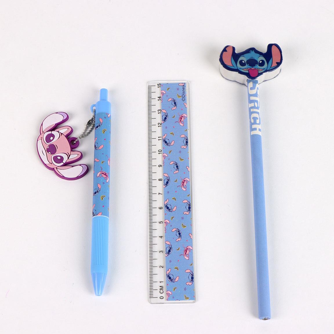SET DE PAPELERIA PORTALAPICES STITCH