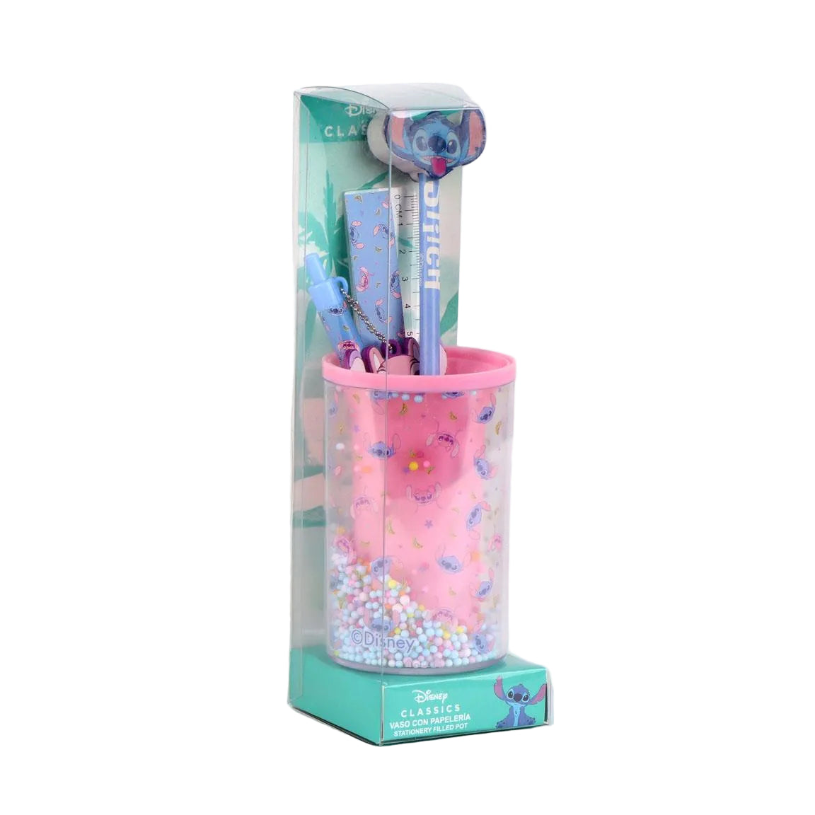 SET DE PAPELERIA PORTALAPICES STITCH