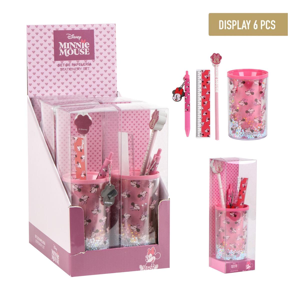 SET DE PAPELERÍA PORTALÁPICES MINNIE