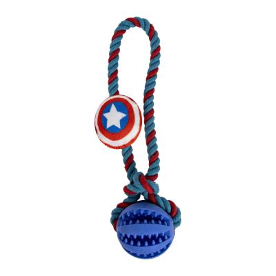 JUGUETE PARA PERRO CUERDA AVENGERS CAPITAN AMERICA