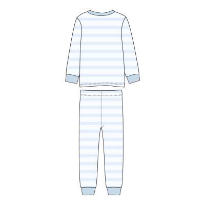 PIJAMA LARGO VELOUR COTTON BLUEY