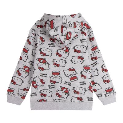 SUDADERA CON CAPUCHA COTTON BRUSHED CREMALLERA HELLO KITTY