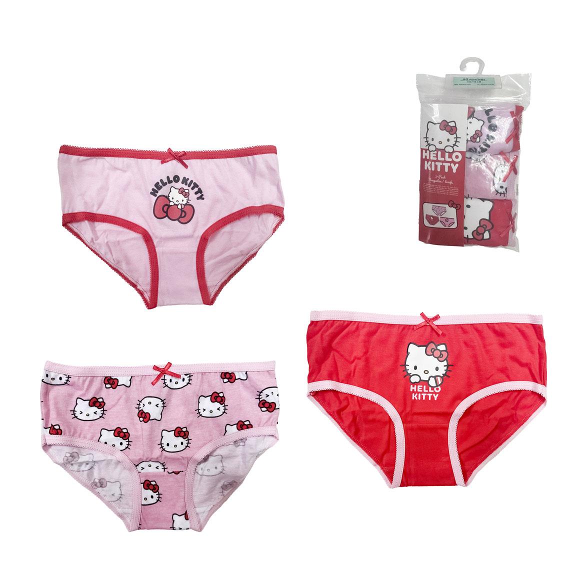 PACK BRAGUITAS SINGLE JERSEY 3 PIEZAS HELLO KITTY