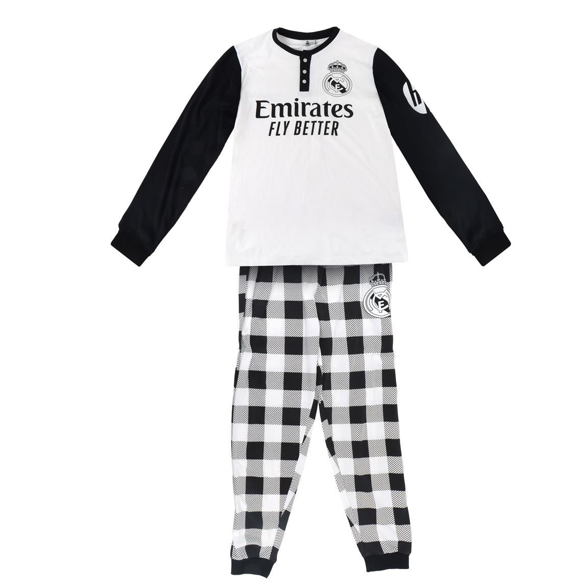 PIJAMA LARGO SINGLE JERSEY REAL MADRID