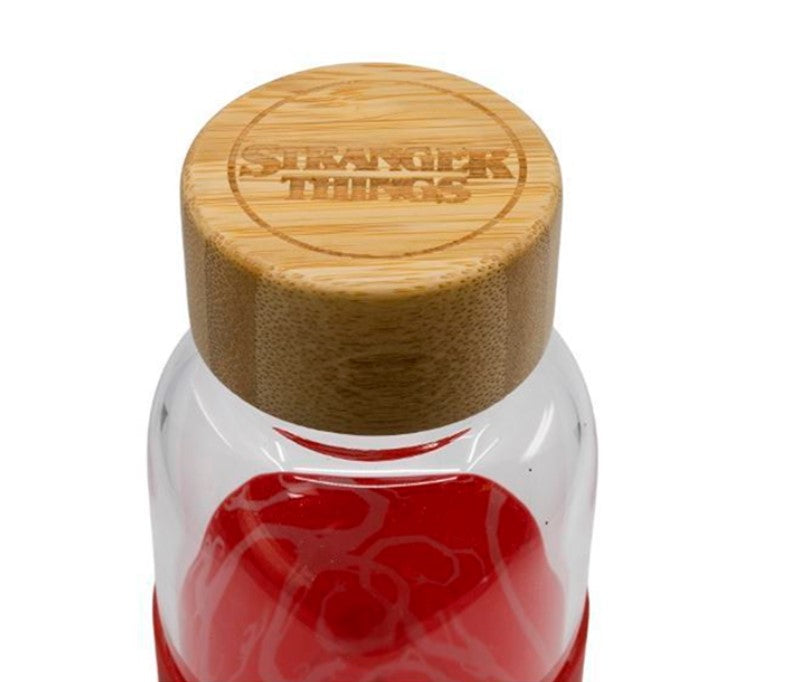 BOTELLA CRISTAL CON FUNDA SILICONA 585 ML STRANGER THINGS