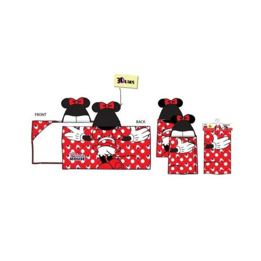 TOALLA CAPA CON CAPUCHA MINNIE DISNEY POLYESTER