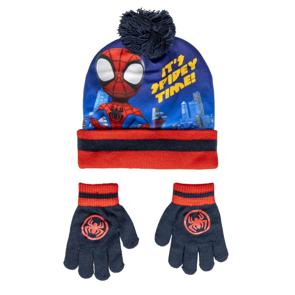 A - CONJUNTO 2 PIEZAS SPIDEY GORRO + GUANTES - ILUSION SHOP