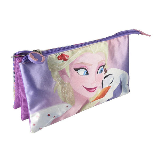 A - ESTUCHE PORTATODO 3 COMPARTIMENTOS FROZEN DISNEY - ILUSION SHOP