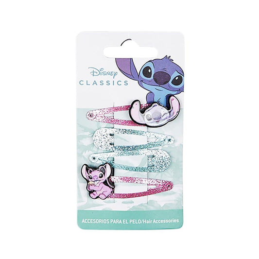 ACCESORIO PELO ELASTICO CLIPS 4 PIEZAS STITCH - ILUSION SHOP