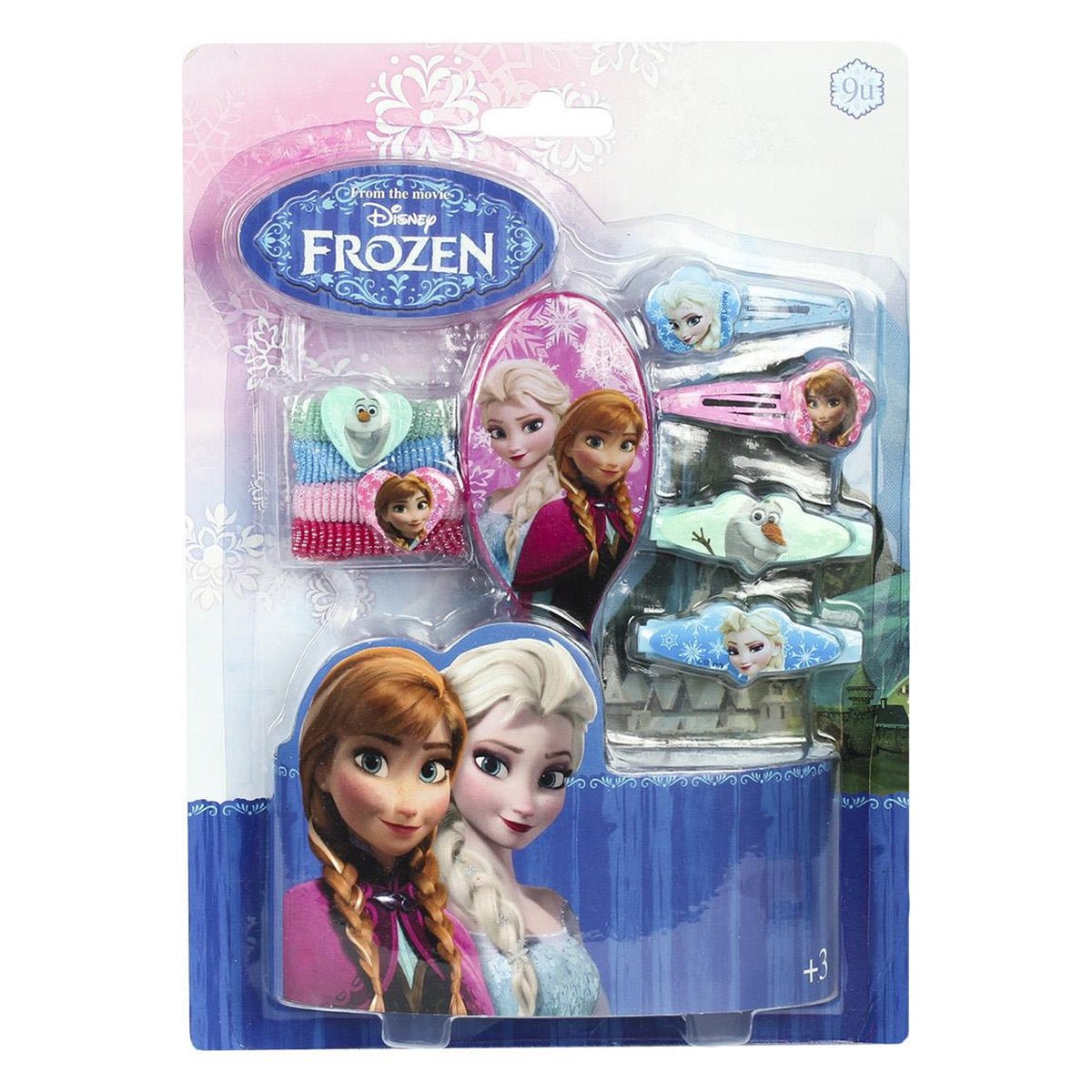 BLISTER ACCESORIO PELO + CEPILLO FROZEN - ILUSION SHOP