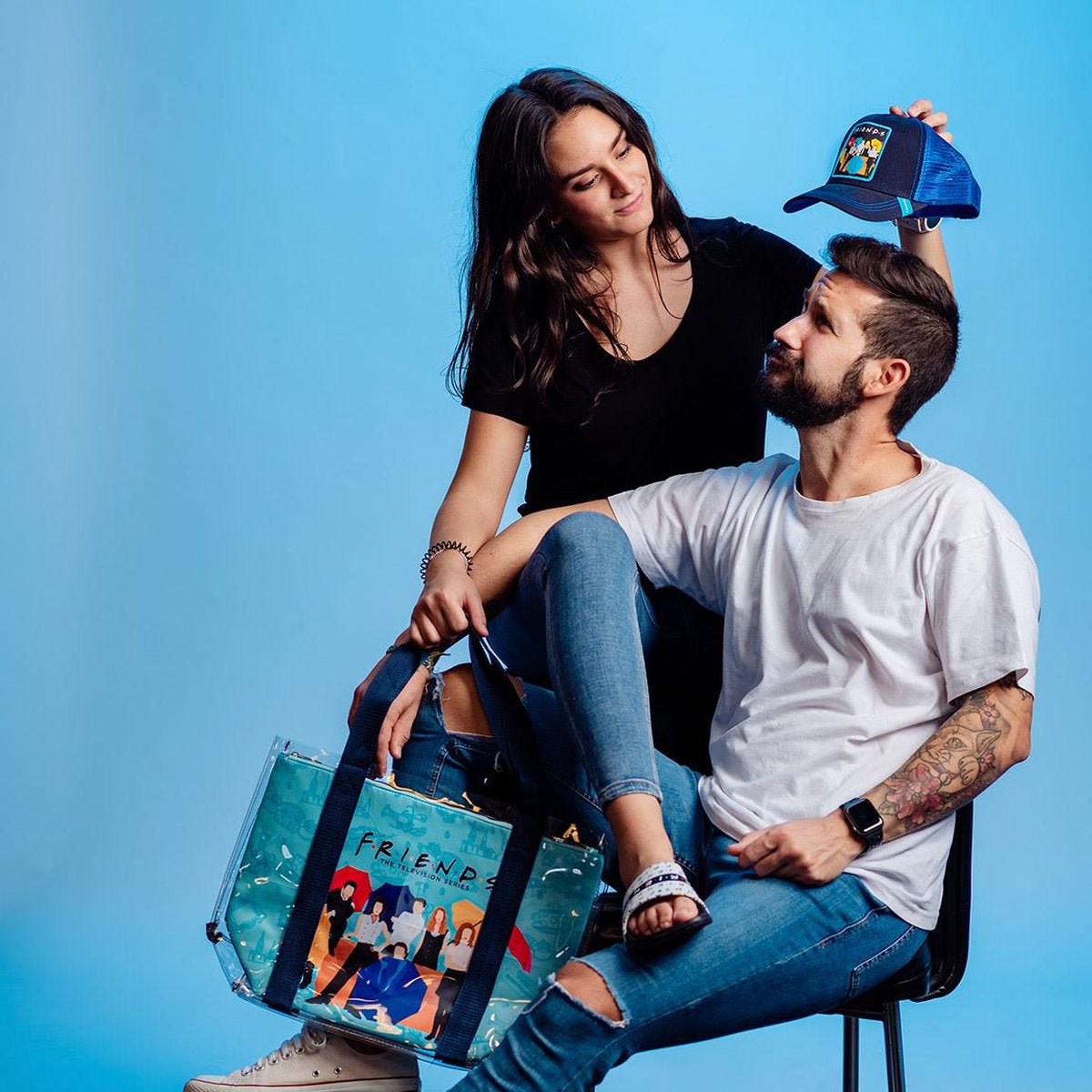 BOLSA SHOPPING TRANSPARENTE FRIENDS - ILUSION SHOP