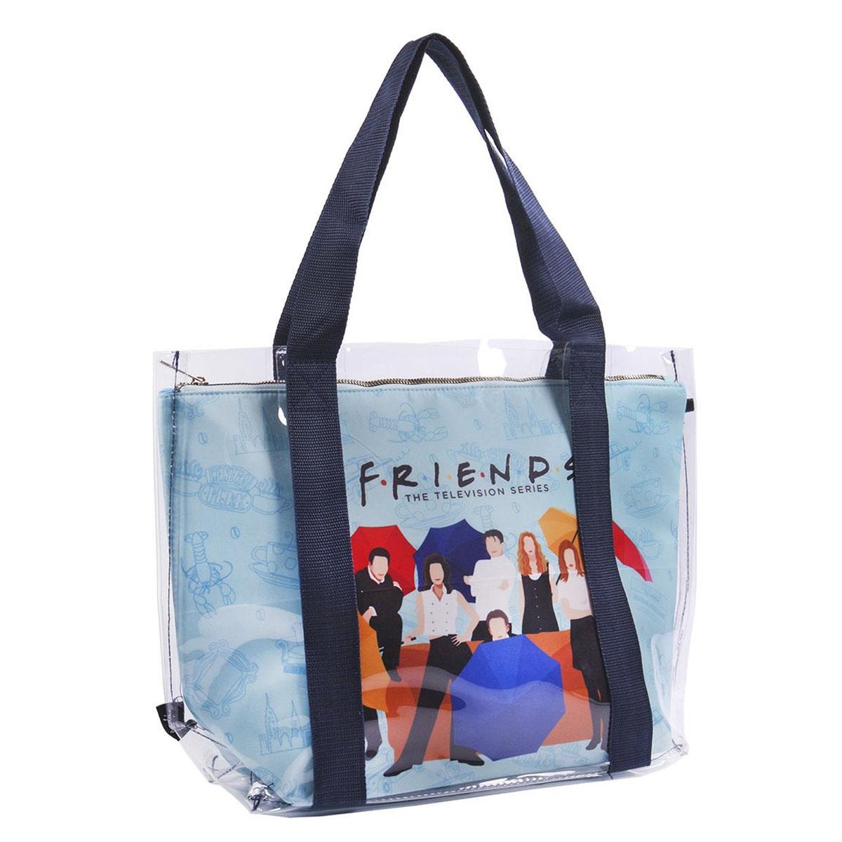 BOLSA SHOPPING TRANSPARENTE FRIENDS - ILUSION SHOP