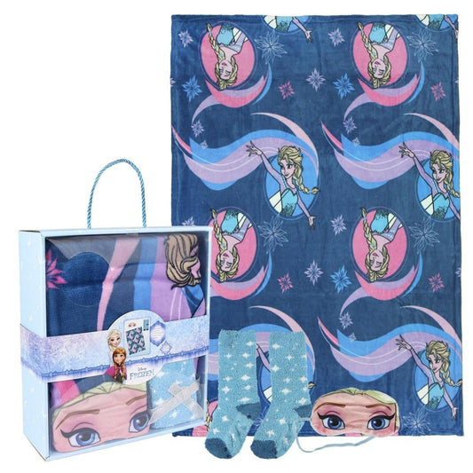 CAJAS REGALO MANTA+ANTIFAZ+CALCETIN FROZEN - ILUSION SHOP