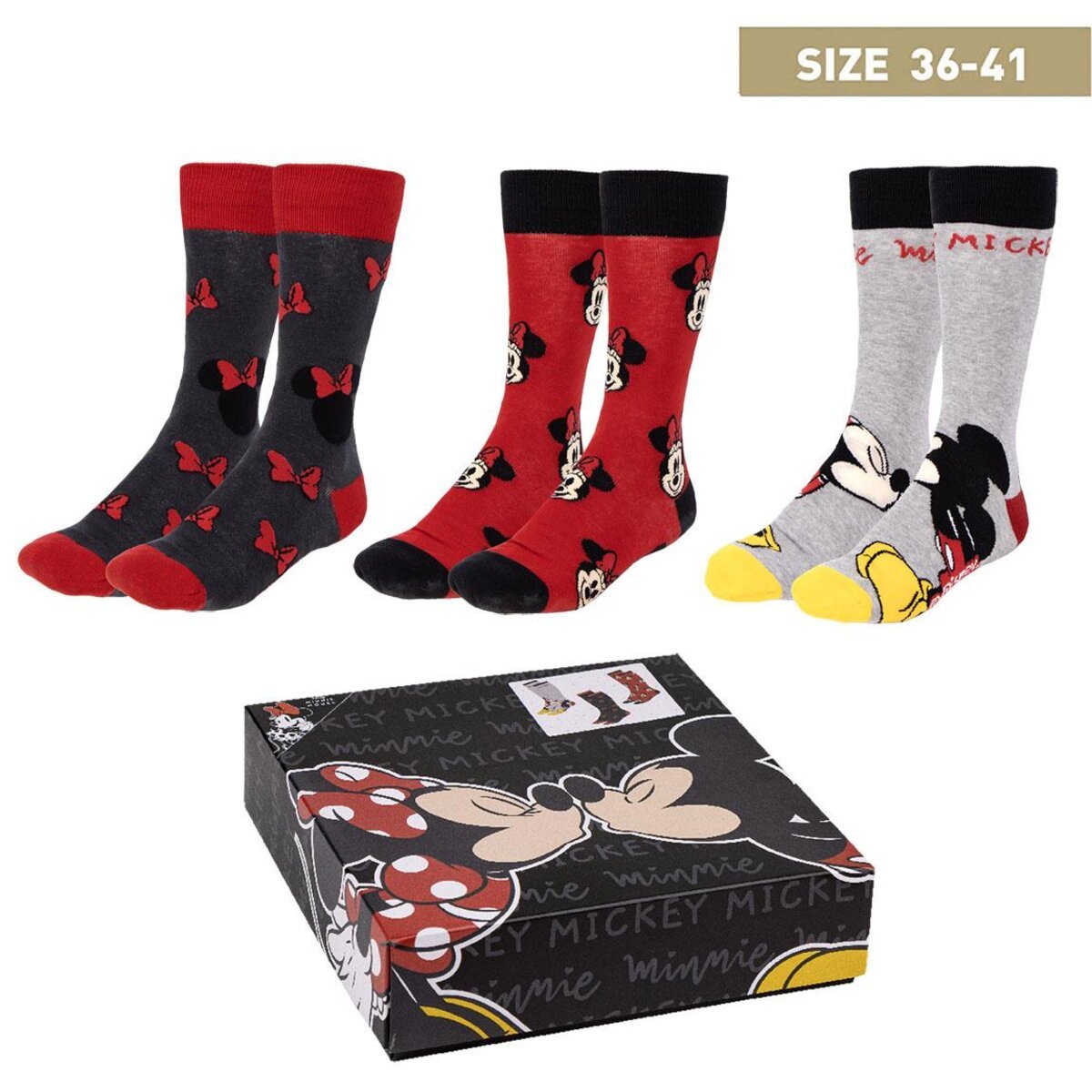 CALCETINES CAJA 3 PIEZAS MINNIE - ILUSION SHOP