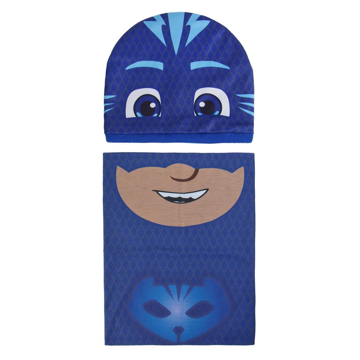 CONJUNTO 2 PIEZAS GORRO + PAÑUELO PJ MASK GATUNO - ILUSION SHOP