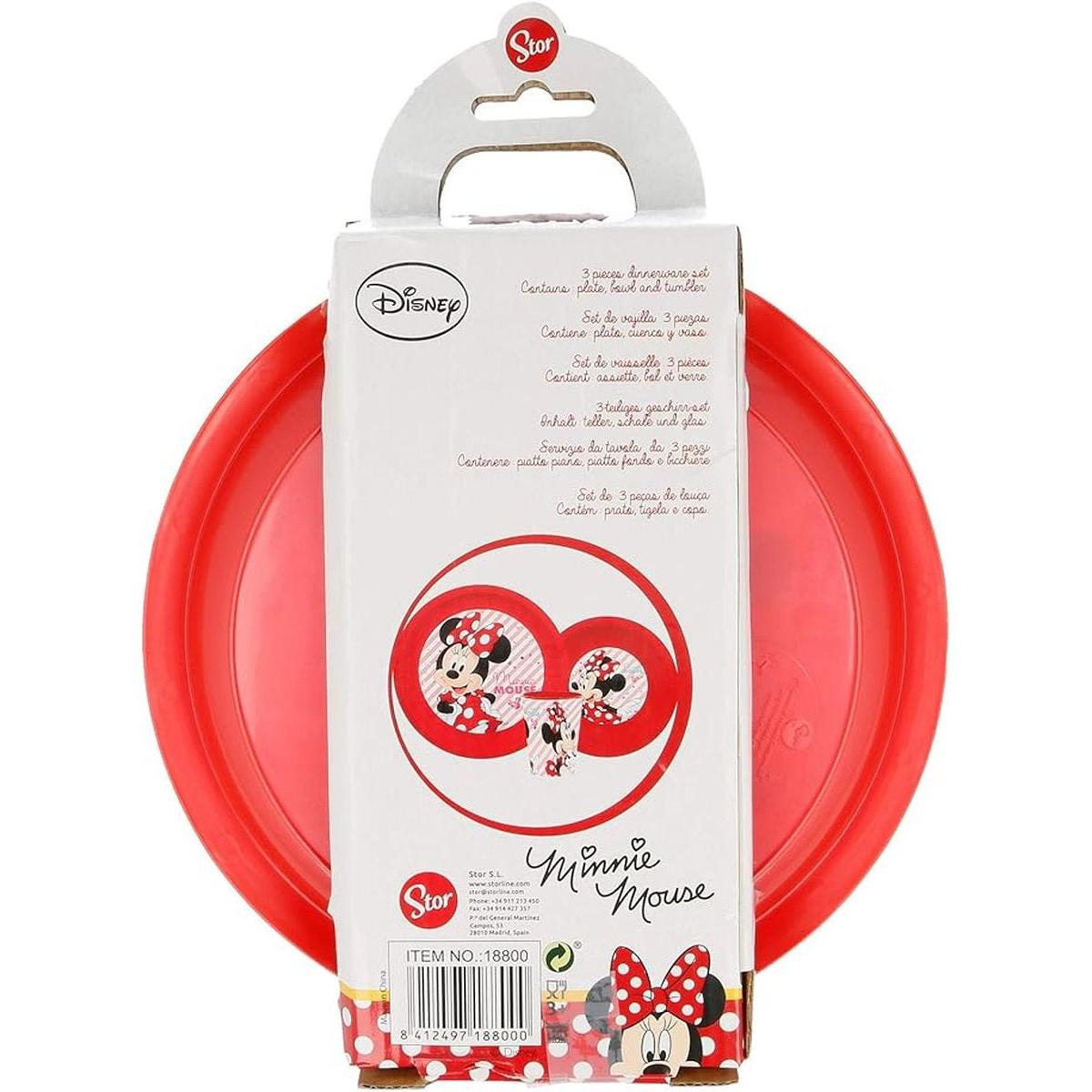 ILUSION SET EASY 3 PCS PLATO, CUENCO Y VASO MINNIE - ILUSION SHOP