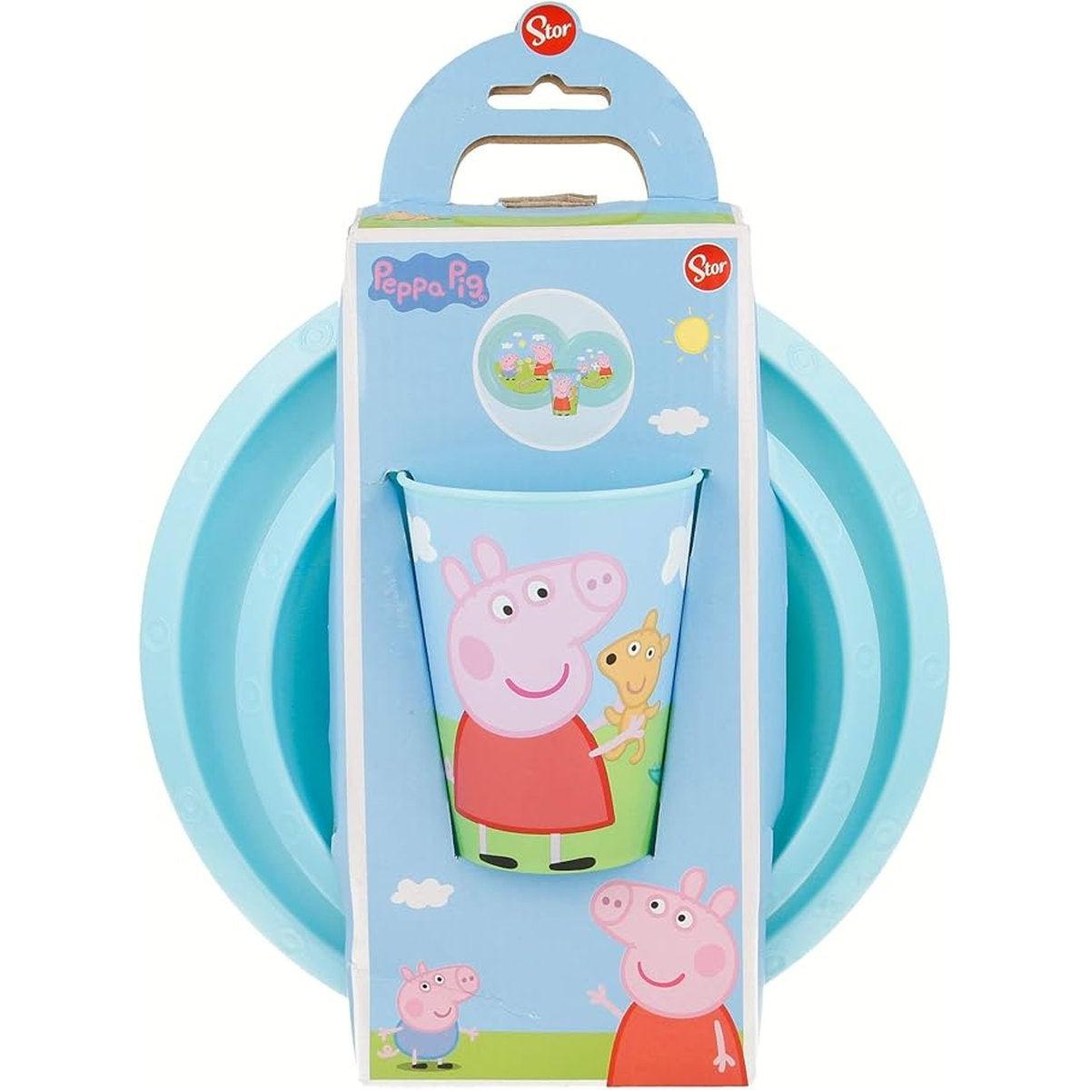 ILUSON SET EASY 3 PCS PLATO - CUENCO - VASO PEPPA PIG - ILUSION SHOP
