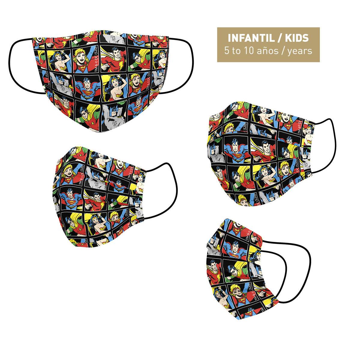 MASCARILLA INFANTIL HOMOLOG DC COMIC - ILUSION SHOP
