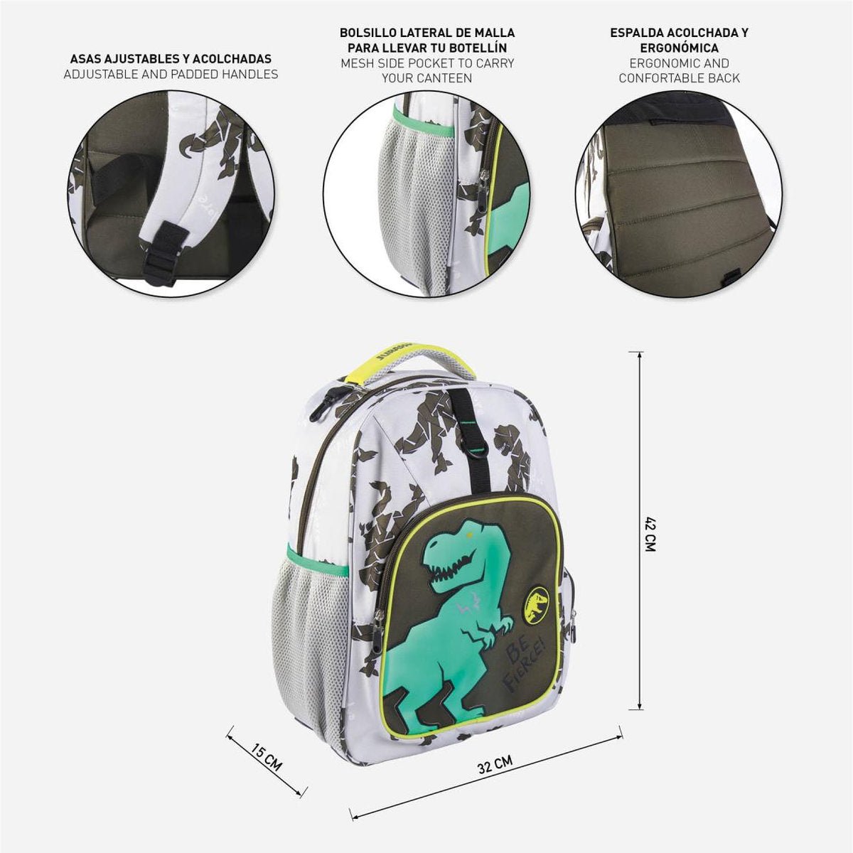 MOCHILA ESCOLAR JURASSIC PARK - ILUSION SHOP