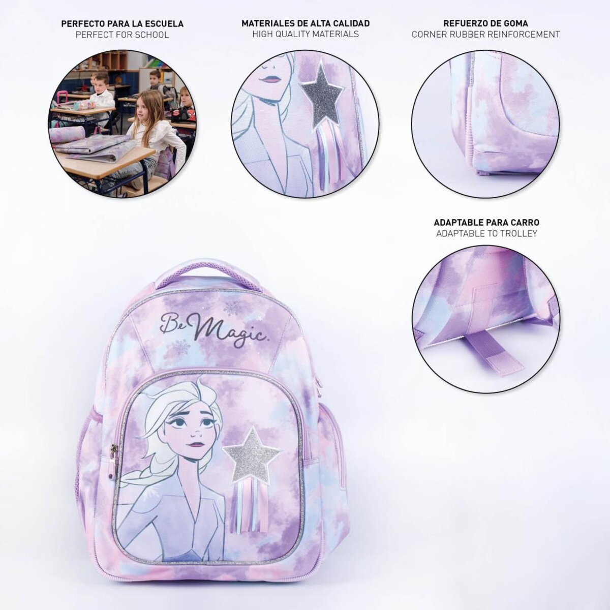 MOCHILA ESCOLAR MEDIANA FROZEN 2 ELSA - ILUSION SHOP
