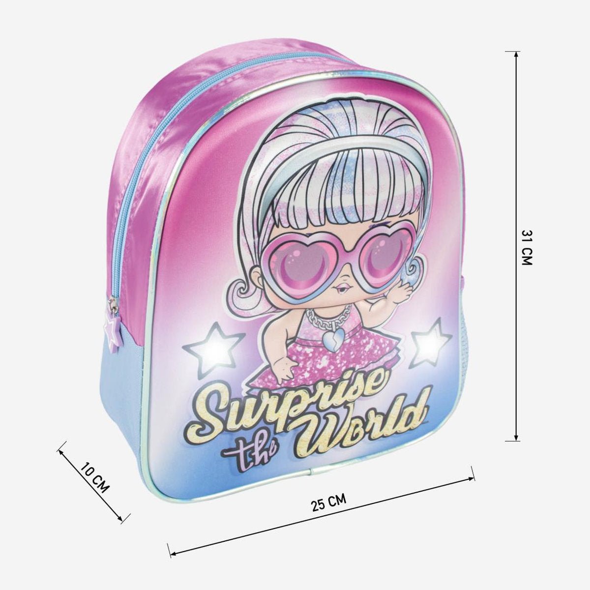 MOCHILA INFANTIL 3D LUCES LOl - ILUSION SHOP