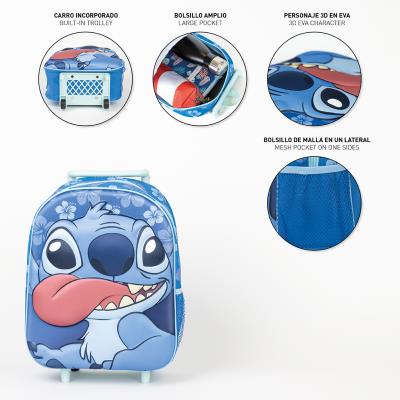MOCHILA INFANTIL TROLLEY 3D STITCH - ILUSION SHOP