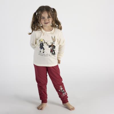 PIJAMA LARGO SINGLE JERSEY WARNER 100 - ILUSION SHOP