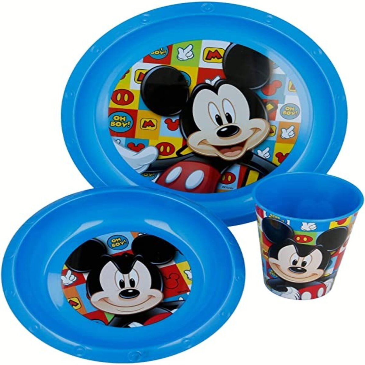 SET EASY 3 PCS (PLATO,CUENCO,VASO 260 ML) MICKEY - ILUSION SHOP