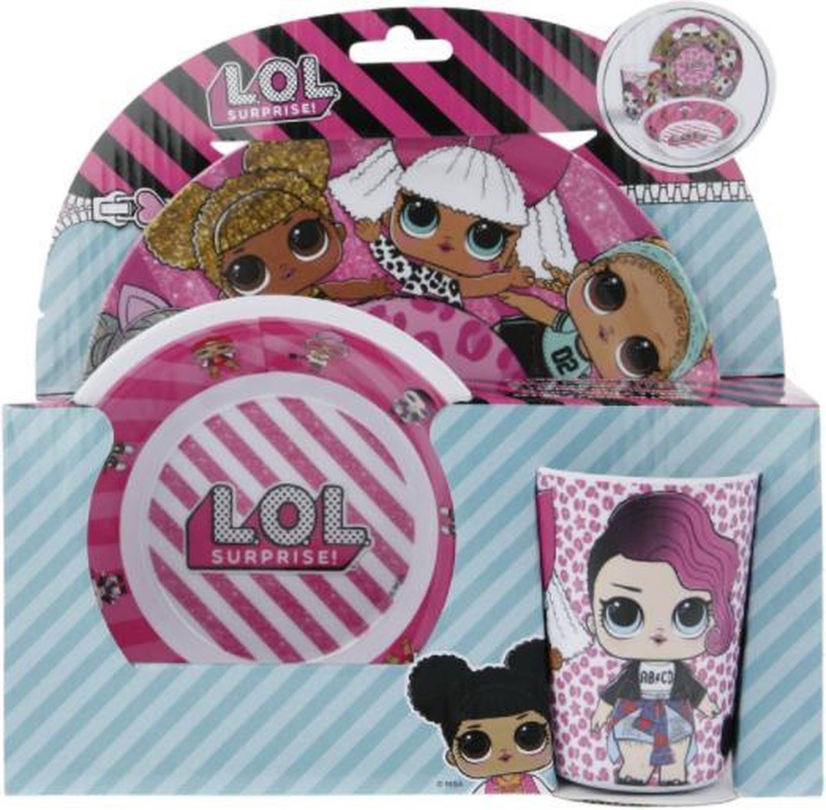 SET MELAMINA 3 PZ LOL SURPRISE VASO+PLATO+CUENCO - ILUSION SHOP