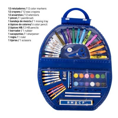 SET PAPELERÍA COLOREABLE 50 PIEZAS REAL MADRID - ILUSION SHOP