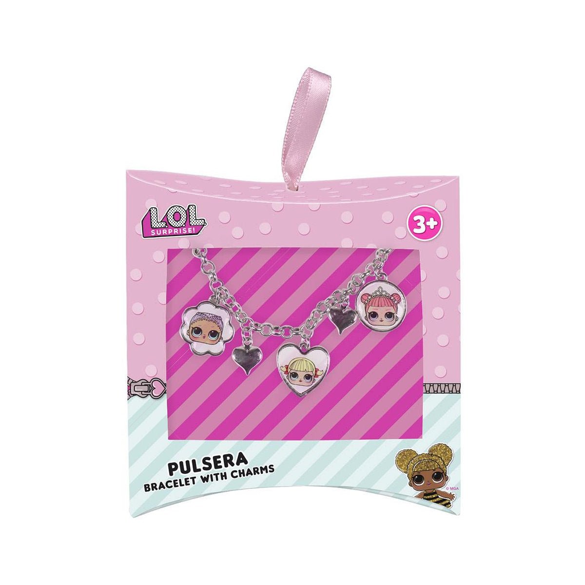 SET REGALO PULSERA METALICA CON CHARM LOL SURPRISE - ILUSION SHOP