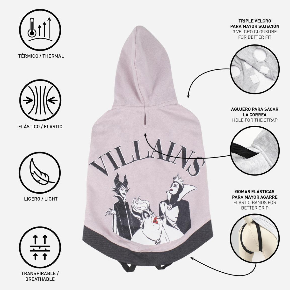 SUDADERA PARA PERRO  DISNEY VILLANAS