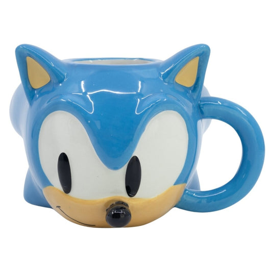 TAZA CERAMICA 3D 400 ML CABEZA DE SONIC - ILUSION SHOP